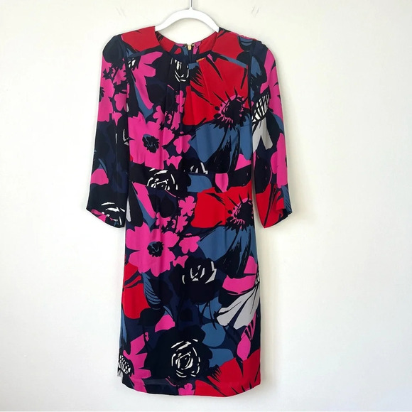 Tory Burch Silk Floral Mini Dress - Picture 1 of 9